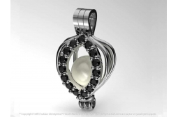 My Peerless Pearl Pendant with Black Swarovski