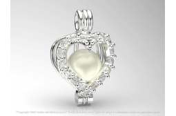 Heart of Ocean Pendant with Akoya Pearl