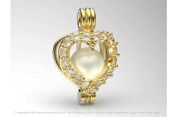 Gold The Heart of The Ocean Pendant Set