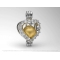 The Heart of  the Ocean Pendant with Yellow South Sea Pearl